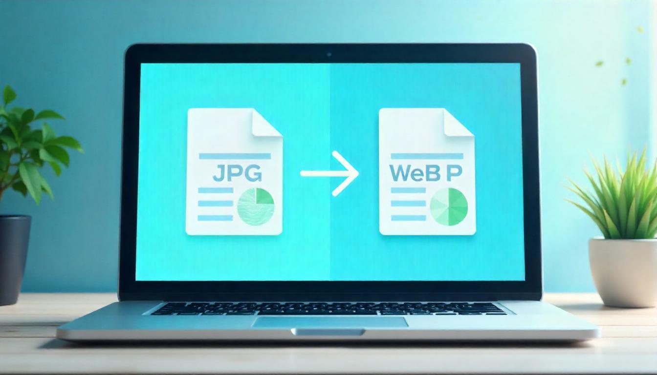 WebP format logo with smaller file size benefits